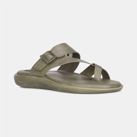 Bata comfit olive toe ring slippers for men